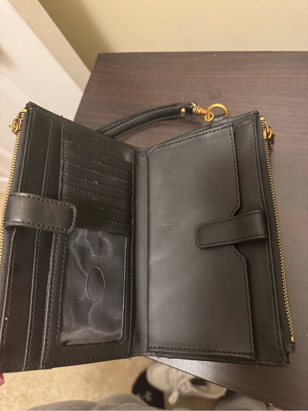 GUESS Black Quilted Zip Wristlet - Picture 2 of 5